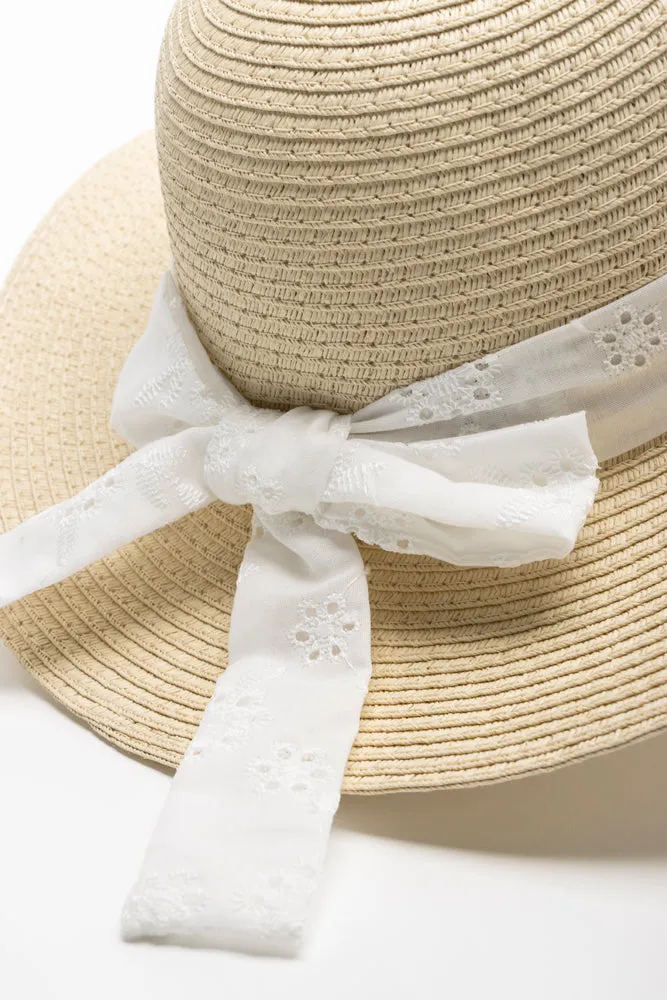 Sunhat Ribbon white