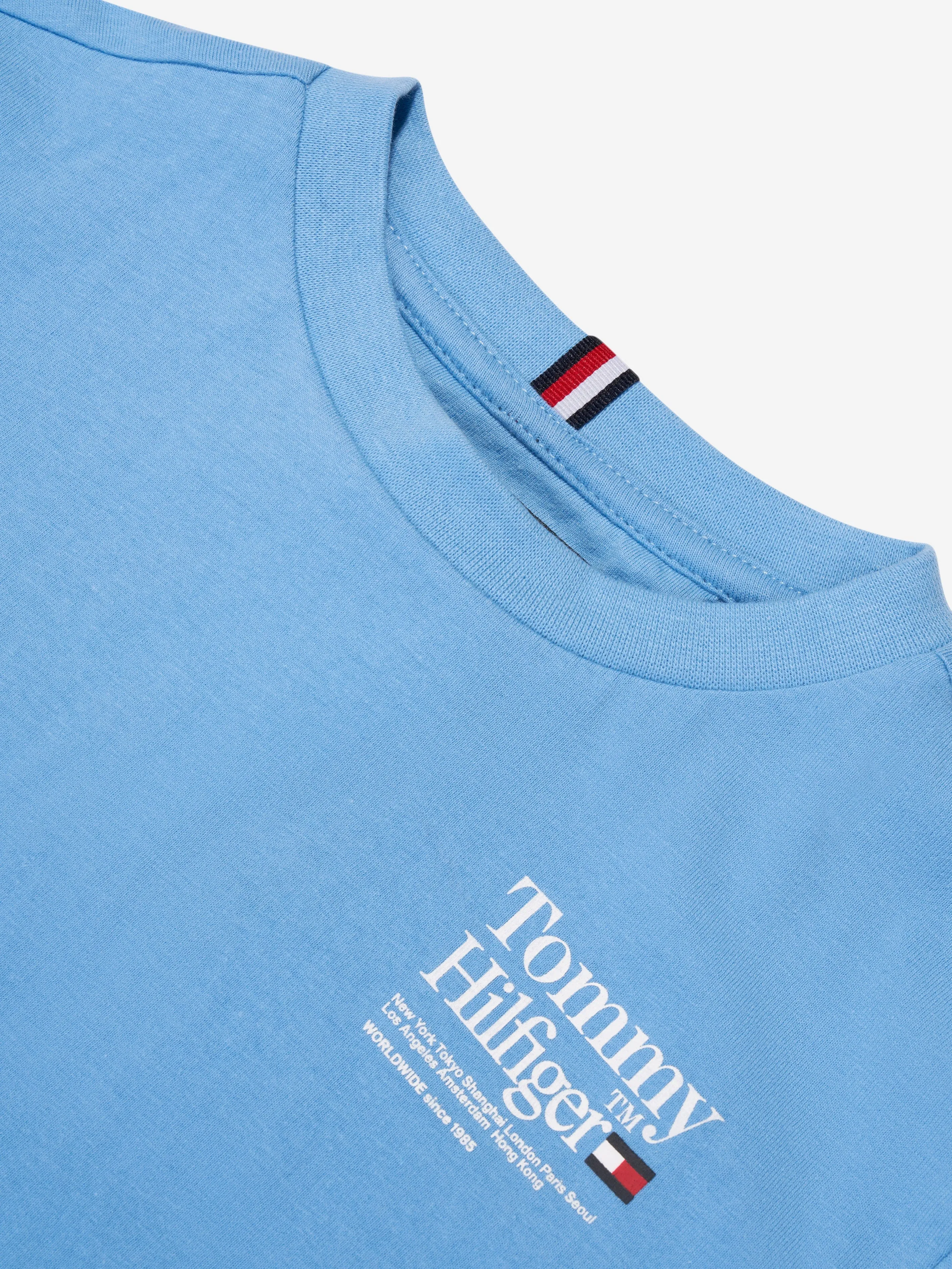 Tommy Hilfiger Boys Timeless Logo T-Shirt in Blue