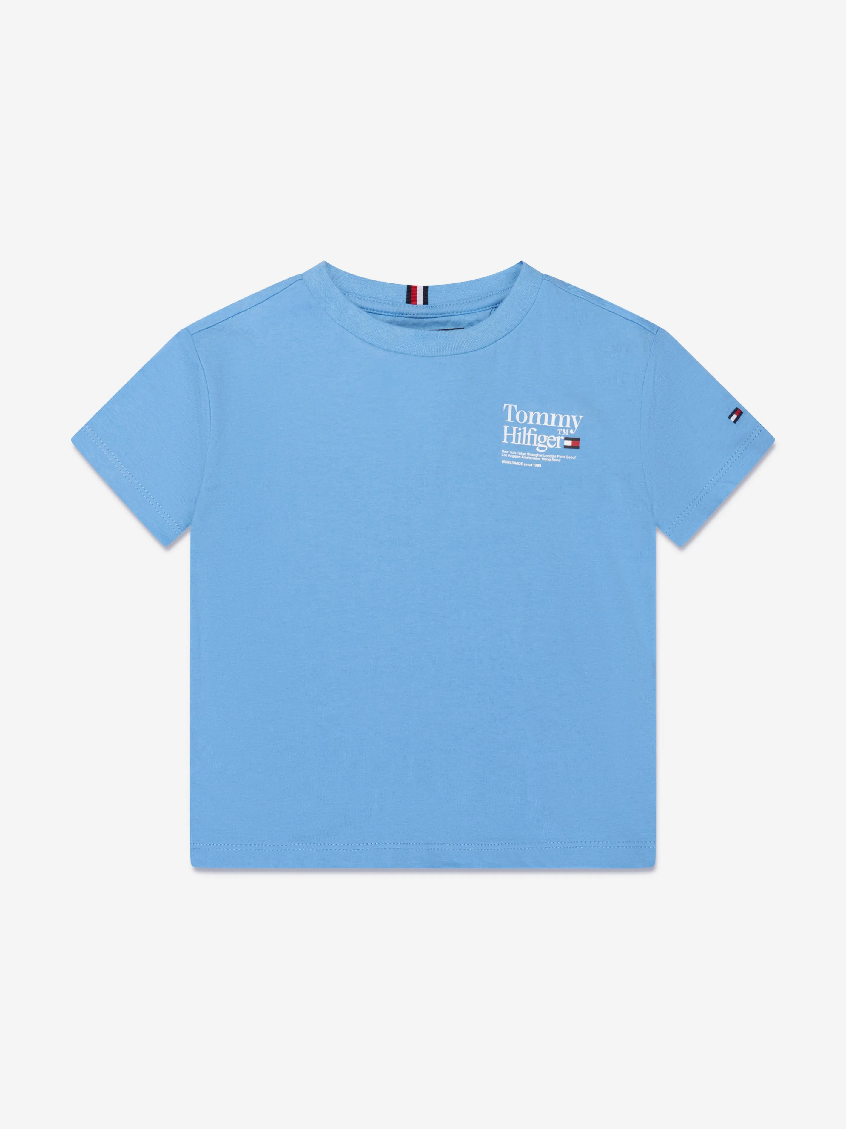 Tommy Hilfiger Boys Timeless Logo T-Shirt in Blue