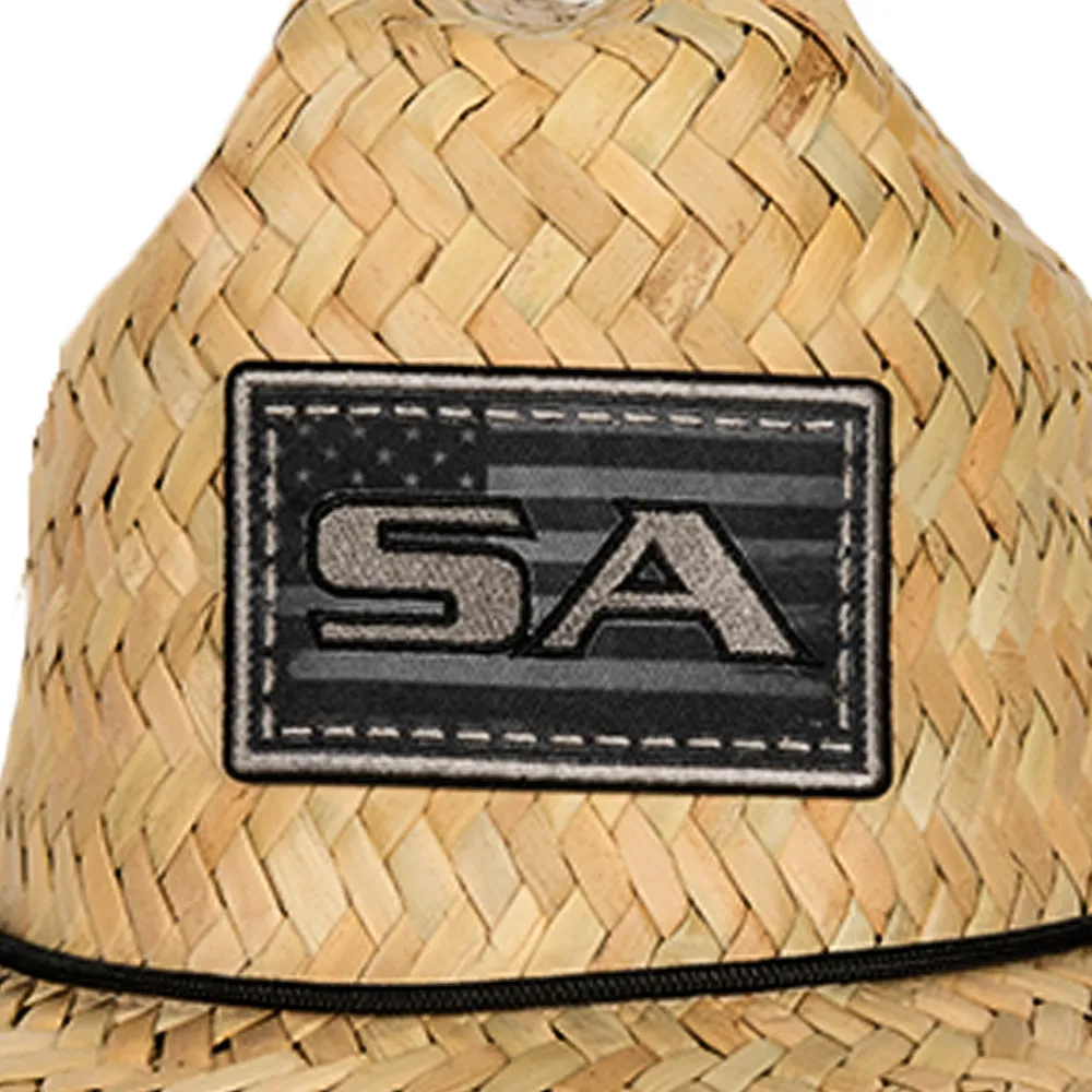 Under Brim Straw Hat | Blackout American Flag 2.0
