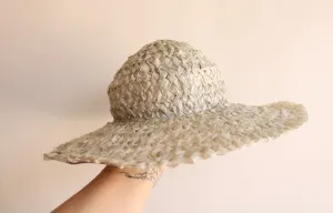 Vintage 1950s Woven Raffia Sun Hat by Willam Ena