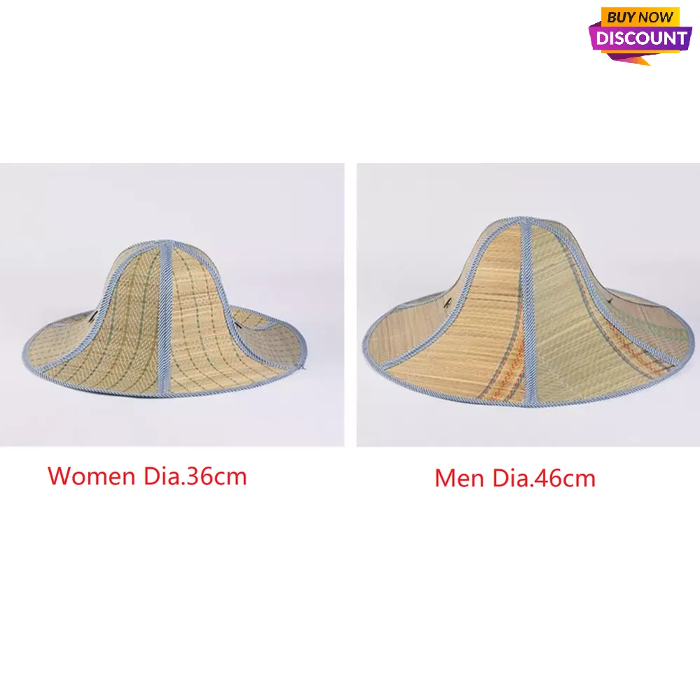 Wide-brimmed foldable straw hats Dia.36-46cm for men and women for fishman