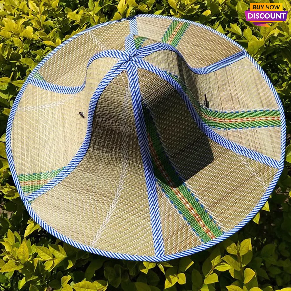 Wide-brimmed foldable straw hats Dia.36-46cm for men and women for fishman