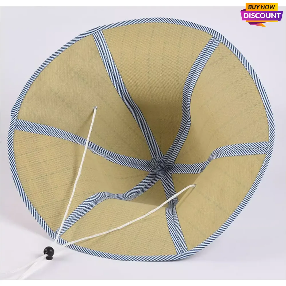 Wide-brimmed foldable straw hats Dia.36-46cm for men and women for fishman
