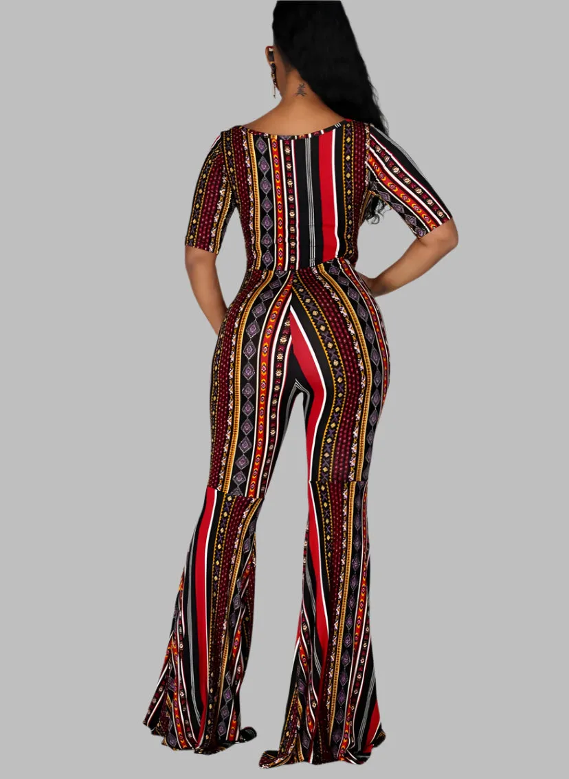 WOMEN "Chic Brown Vintage Jumpsuit"