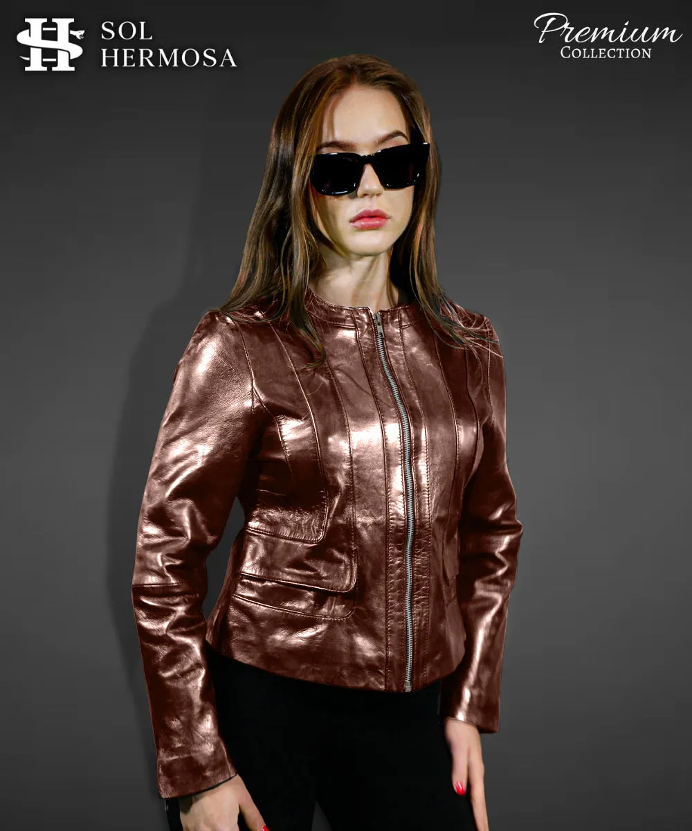 Women's Leather Jacket - Dione