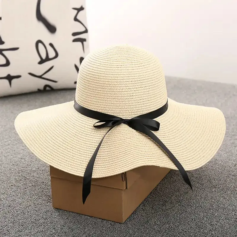 Women's Summer Floppy Straw Hat Beach Sun Hat