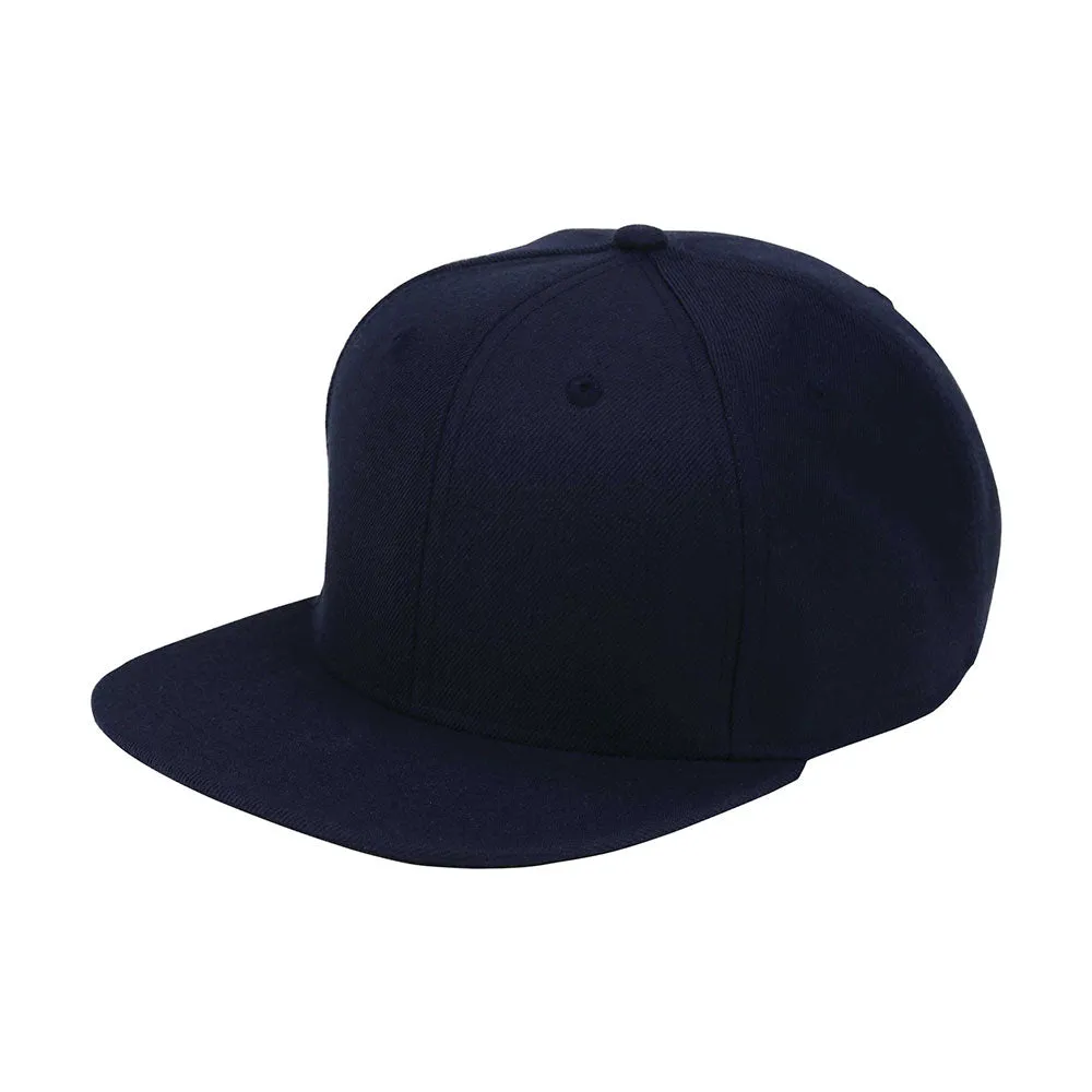 Wool Flat Bill Snapback Cap