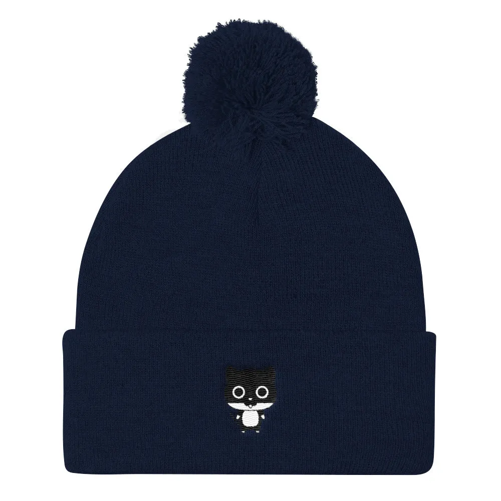 YE Unlimited (Cat) Pom Pom Knit Cap