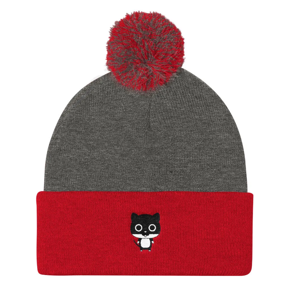 YE Unlimited (Cat) Pom Pom Knit Cap