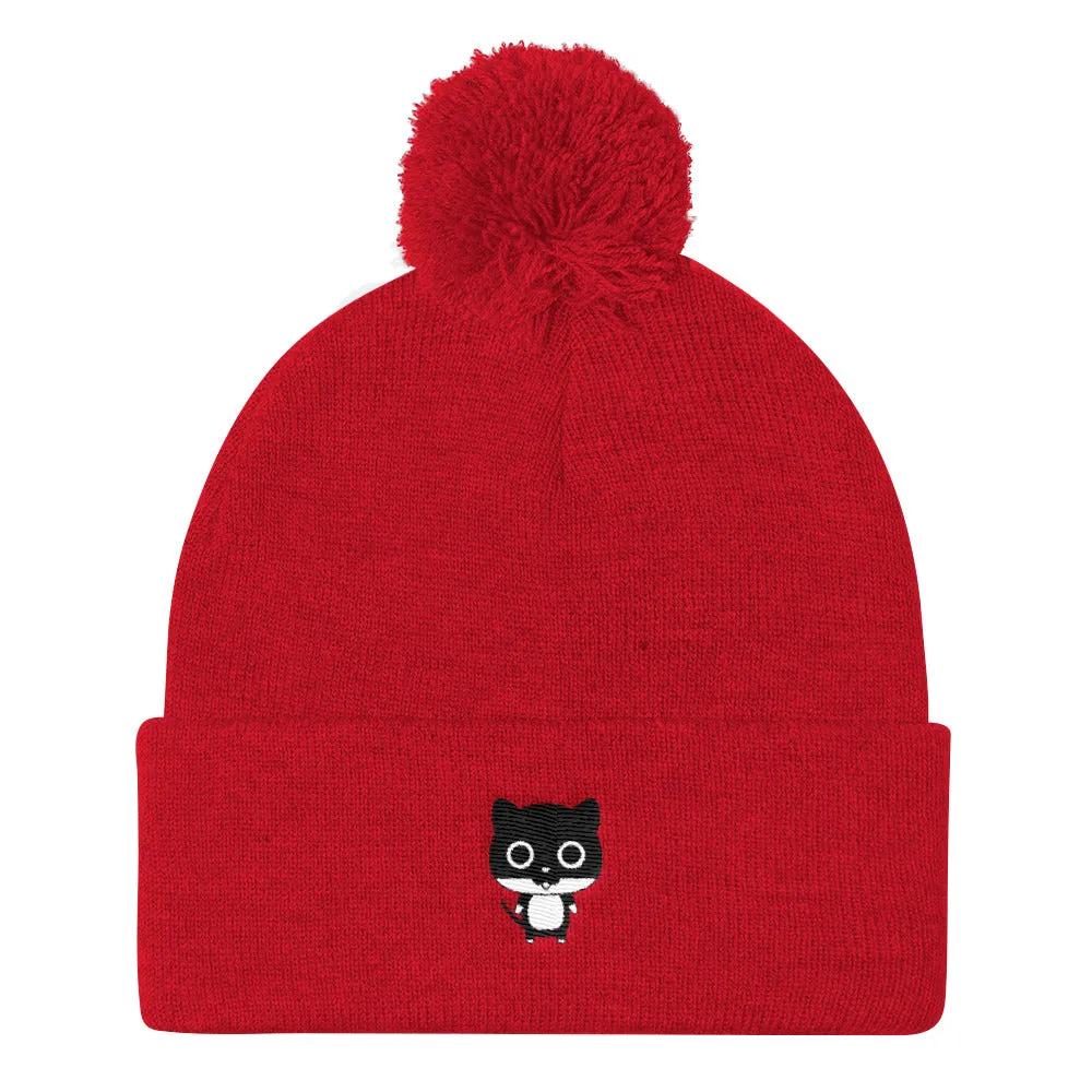 YE Unlimited (Cat) Pom Pom Knit Cap
