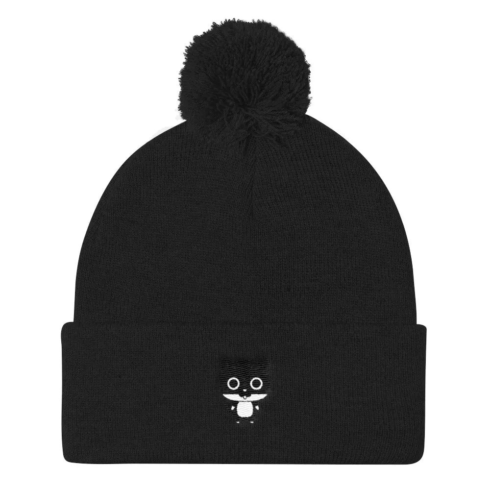 YE Unlimited (Cat) Pom Pom Knit Cap