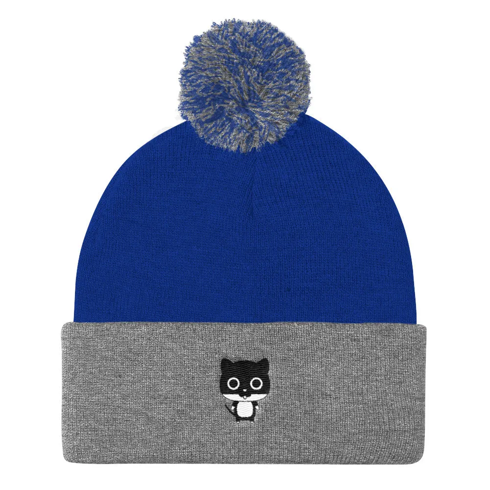 YE Unlimited (Cat) Pom Pom Knit Cap