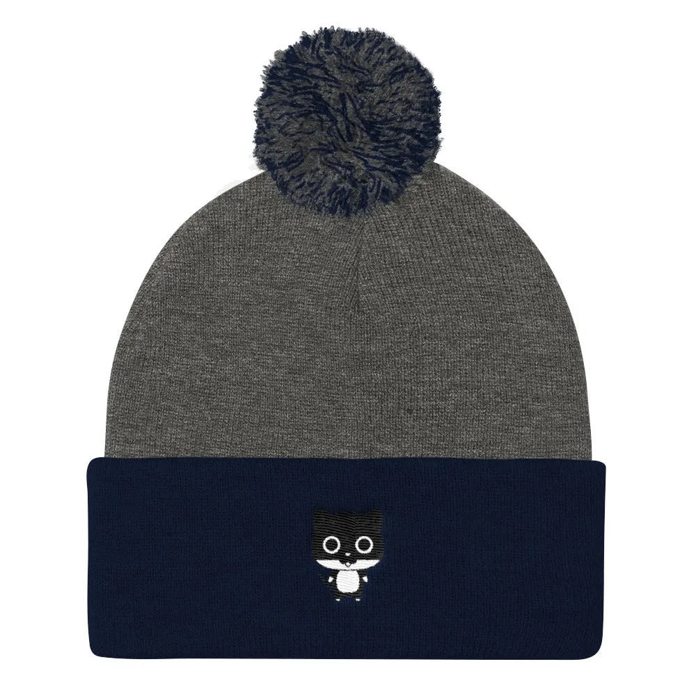 YE Unlimited (Cat) Pom Pom Knit Cap